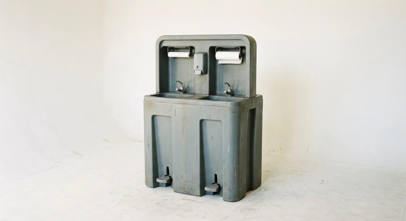 Portable hand wash station unit technical view in Lynchburg, VA