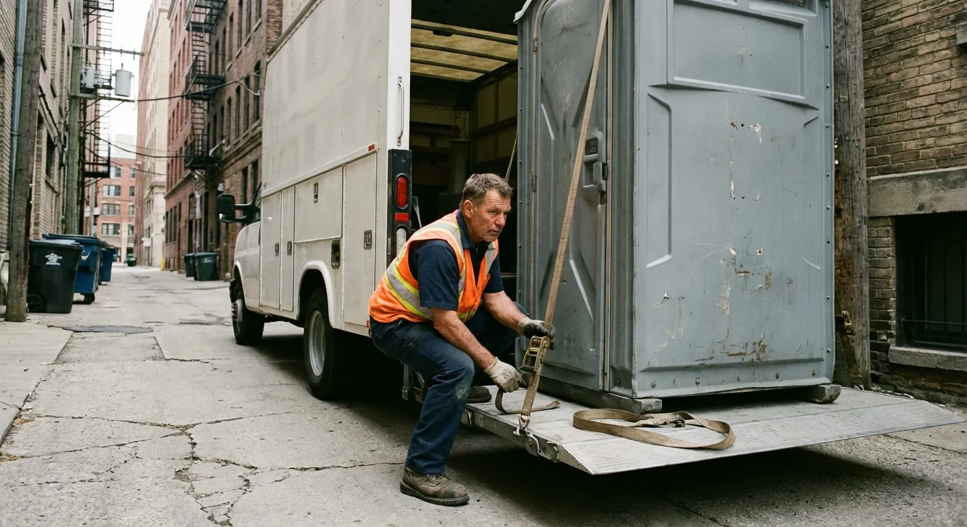 Portable sanitation services in Downtown Lynchburg