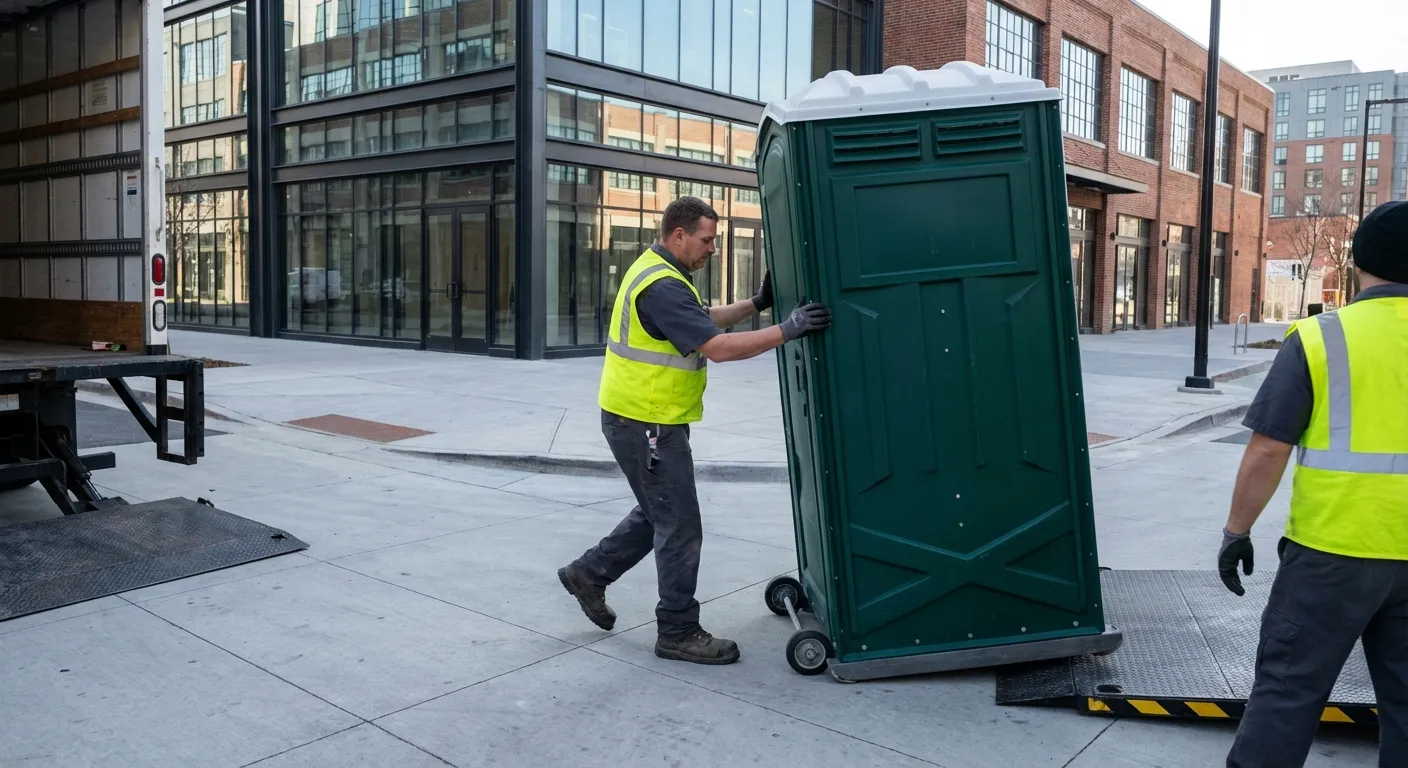 Portable restroom services in Lynchburg Arts District