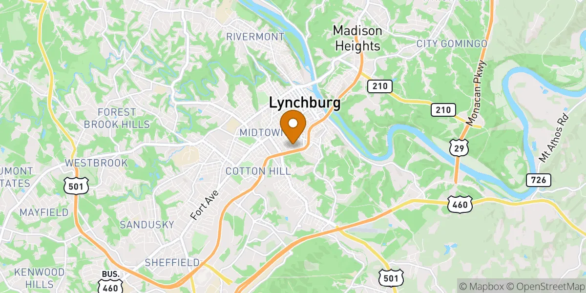 neighborhood map neighborhood map in Lynchburg, VA