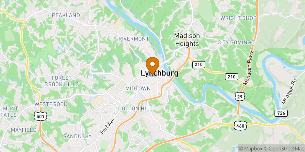 neighborhood map neighborhood map in Lynchburg, VA