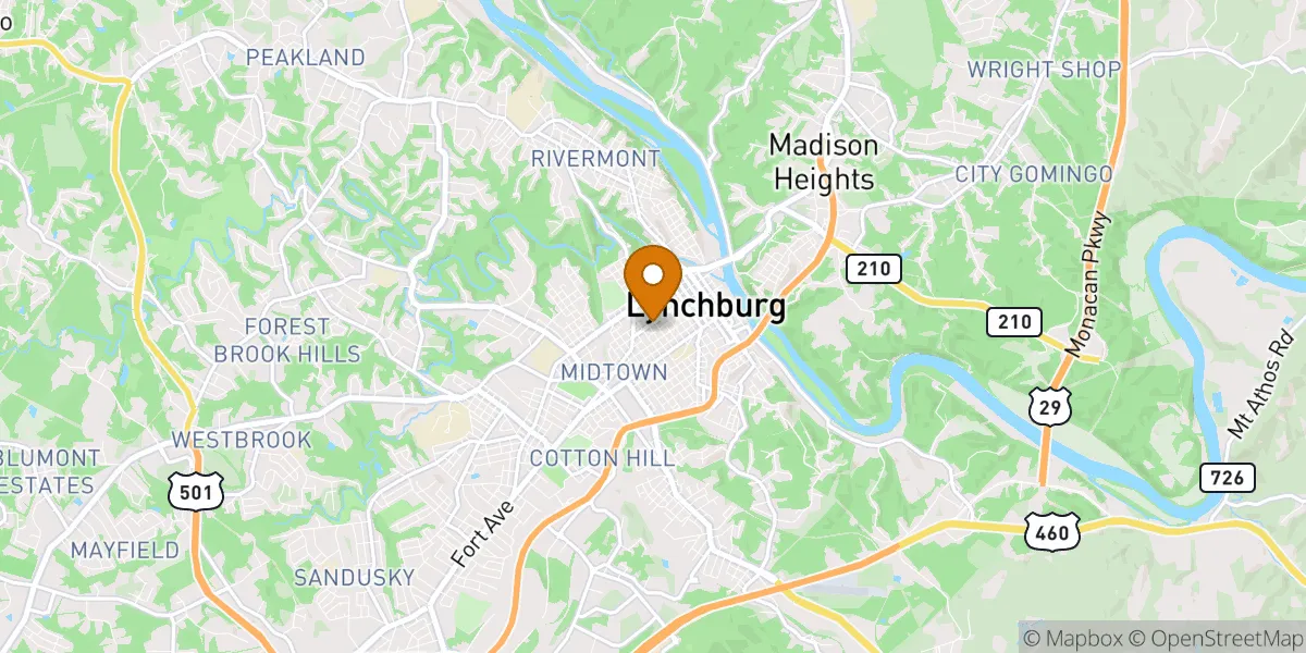 neighborhood map neighborhood map in Lynchburg, VA