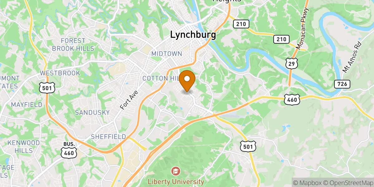 neighborhood map neighborhood map in Lynchburg, VA