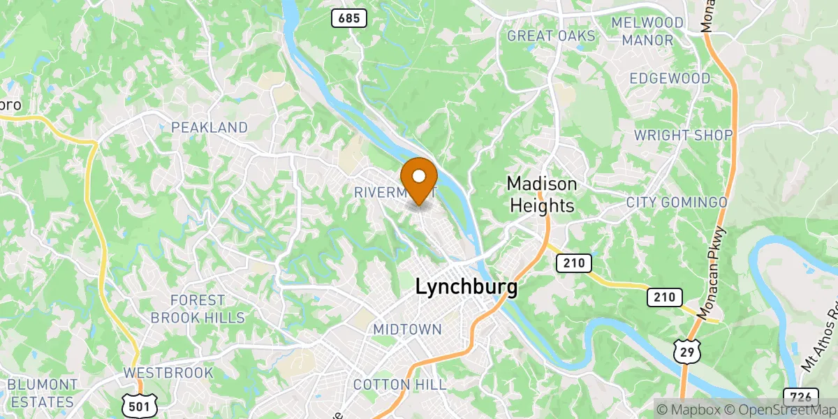 neighborhood map neighborhood map in Lynchburg, VA